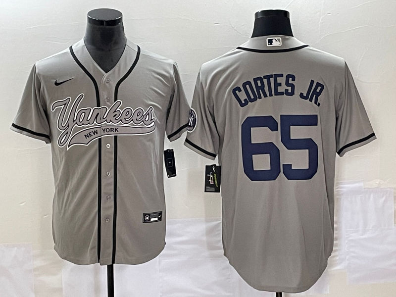 Men's New York Yankees Nestor Cortes Jr. #65 Gray Jersey Joint Edition